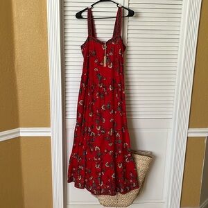 Max Studio Women's Cotton Floral Sleeveless Dress